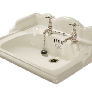 Thomas Crapper two hole Lavatory sink in white
