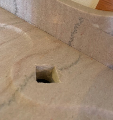 marble top square holes