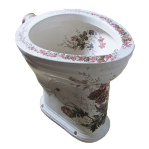 1895 Johnson Brothers Decorated Toilet And Throne Seat