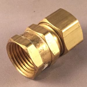female compression adapter, brass