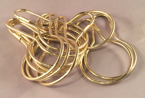 brass curtain pins, set of 12