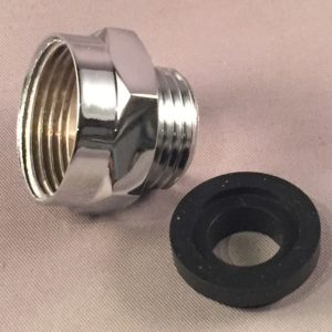 Step down adapter for clawfoot tub fillers. Reduces from3/4" pipe to 1/2" pipe