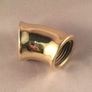 1/2" pipe 45 degree elbow, polished brass