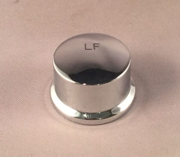 1/2" pipe cap, finished in chrome