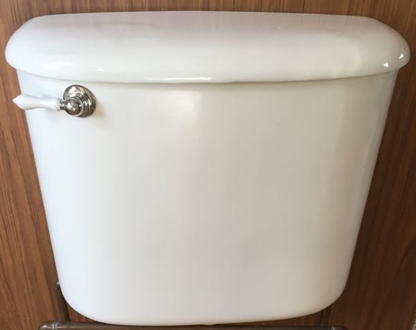 Cast iron toilet tank, white finish