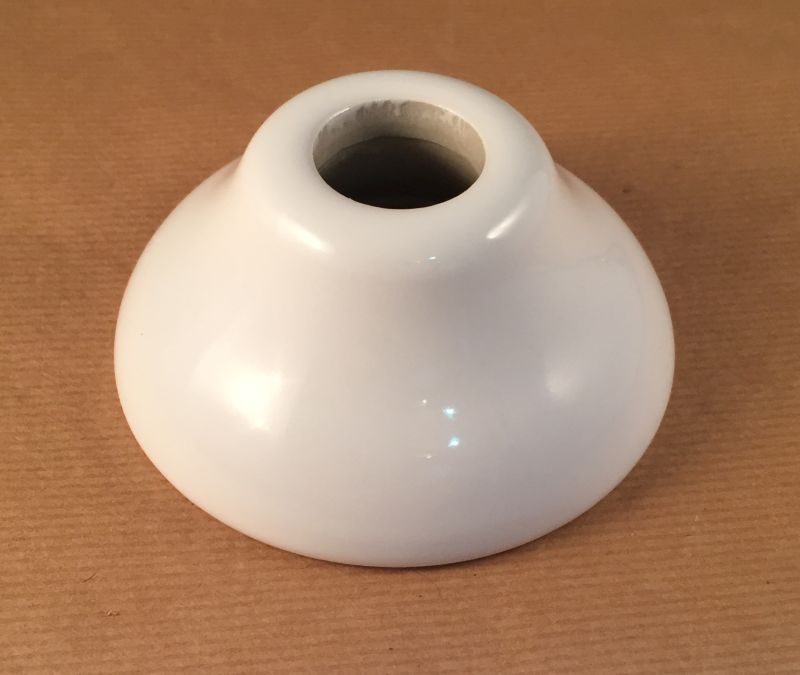 Antique Pair Ceramic Porcelain Faucet Escutcheons 
