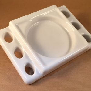 surface mount porcelain toothbrush/tumbler holder