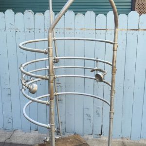 Overall photo of the prop rental ribcage shower