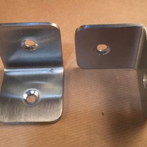 Stainless steel toilet tank brackets, pair of two