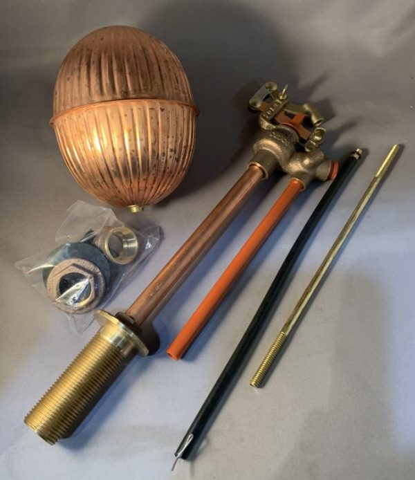 Burlington fill valve, made of brass, with extra long shank