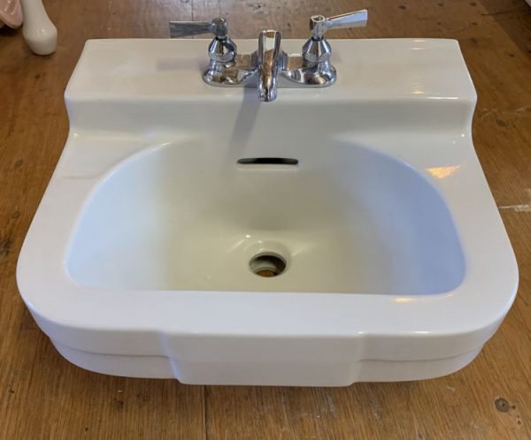 Crane Yorkshire vintage faucet and sink, color is white