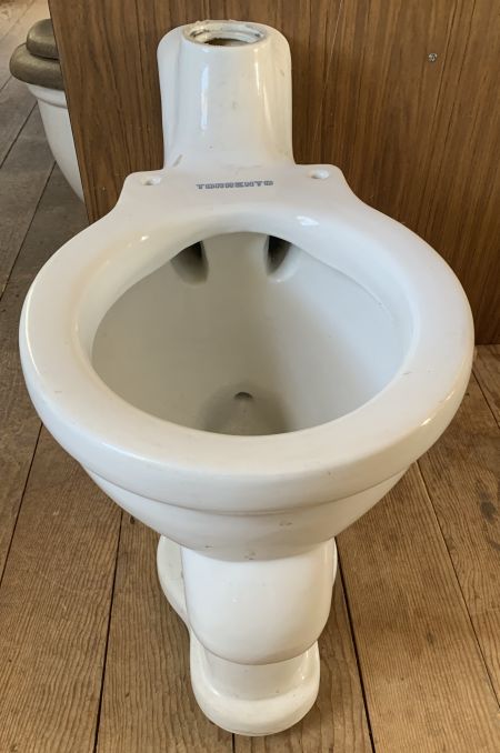 JL Mott Torrento toilet bowl with oddball vent