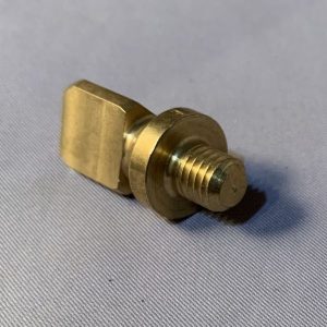 Hot water choke for American Standard single handle shower mixers. Brass material, triangularly shaped, with male threads
