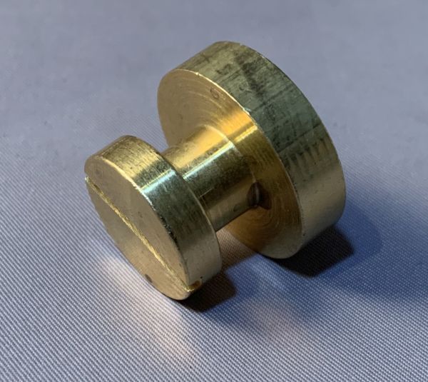 Side view of brass washer holder that fits Standard 1400 series shower mixers