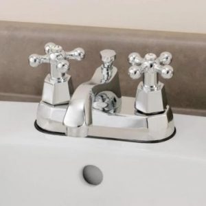 art deco faucet, 4" center set cross handles