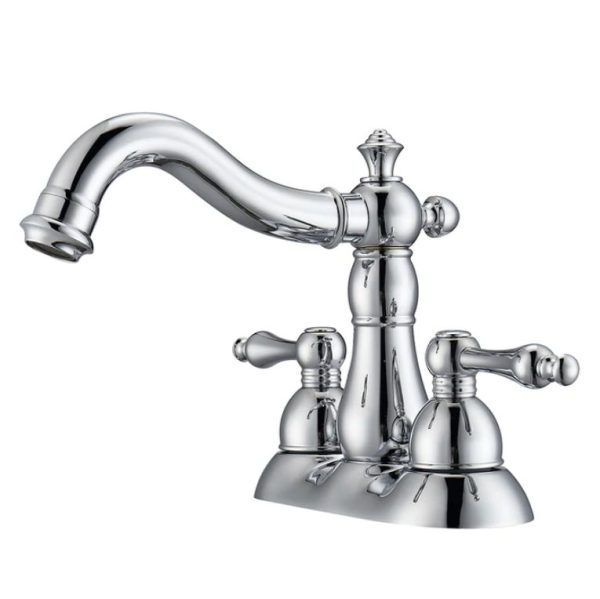 high spout 4" center faucet, chrome lever handles