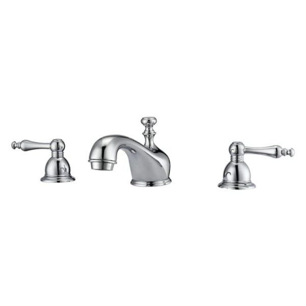 widespread faucet low spout metal lever handles