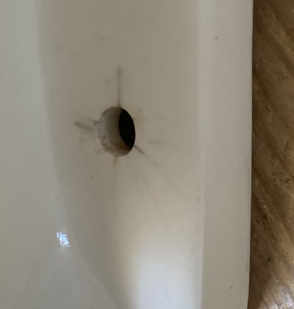 Toilet bolt hole cracks