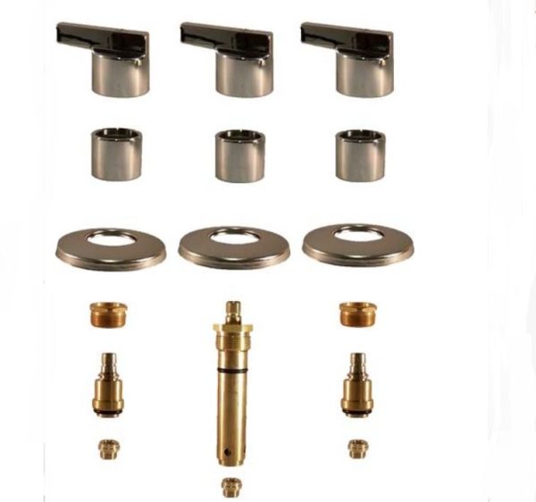 American Standard three handle rebuild kit for Nu-Seal lever handles, chrome finish