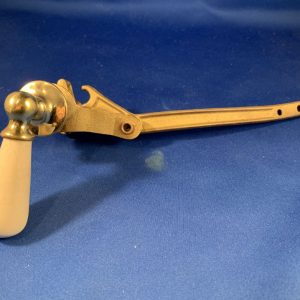 vintage flush lever, porcelain/polished brass