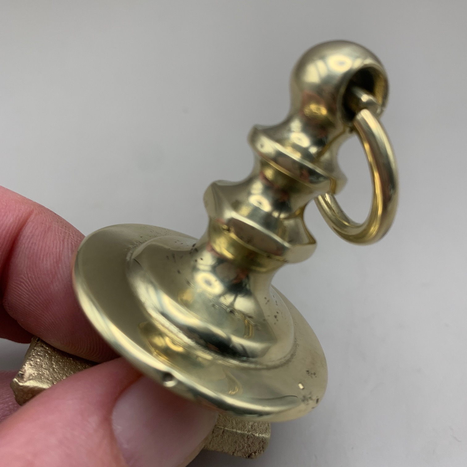 Original Vintage Brass Chainstay and Hole Cover - Image 2