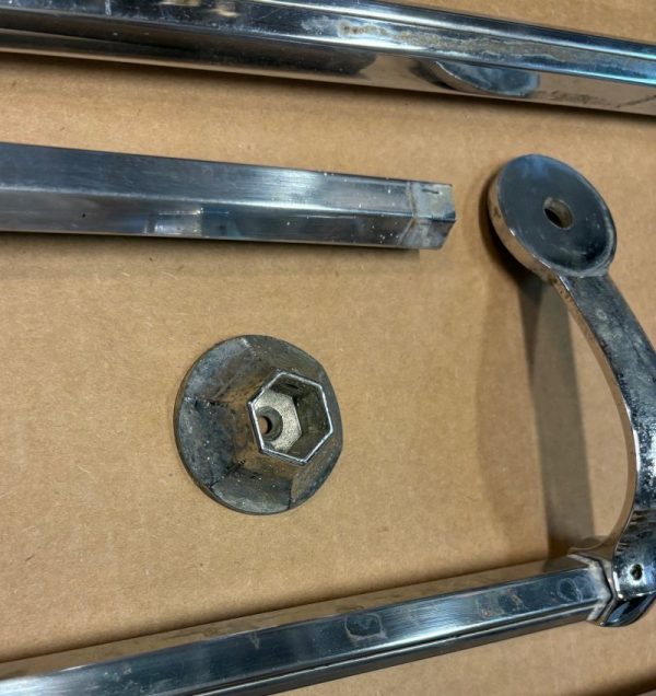 closeup of sink leg set