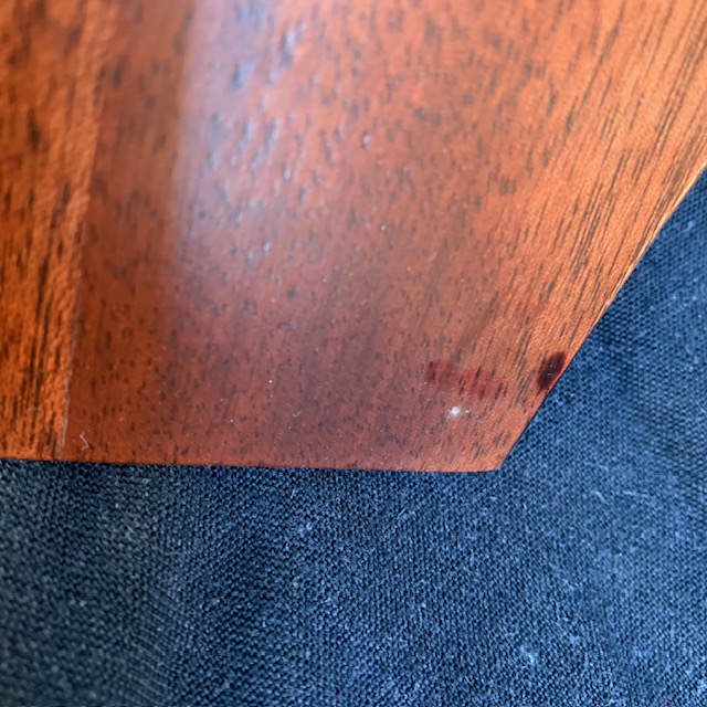 Darkish Stained Round Front Mahogany Toilet Seat Barely B Grade stain