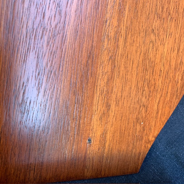 Darkish Stained Round Front Mahogany Toilet Seat Barely B Grade hole