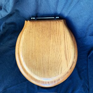 Round Front Red Oak Toilet Seat