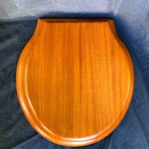 Mahogany Round Front Toilet Seat B Grade Lighter Stain