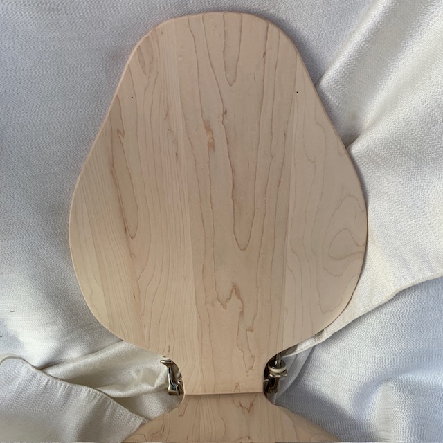Unfinished Maple Pear-Shaped Toilet Seat - Image 2