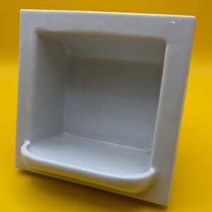 Salvaged Tile-in Soapdish for subway tile