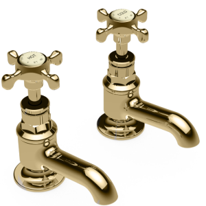 Thomas Crapper Single Basin Taps Uncoated Brass