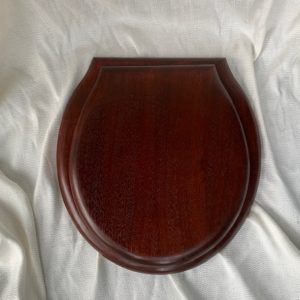 ound Front Mahogany Toilet Seat Rich Red Stain Barely B Grade