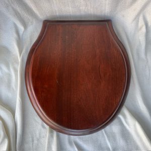 ound Front Mahogany Toilet Seat Rich Red Stain Barely B Grade