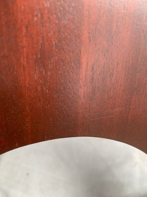 ound Front Mahogany Toilet Seat Rich Red Stain Barely B Grade scratch
