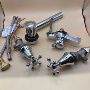 Restored Crane Widespread faucet