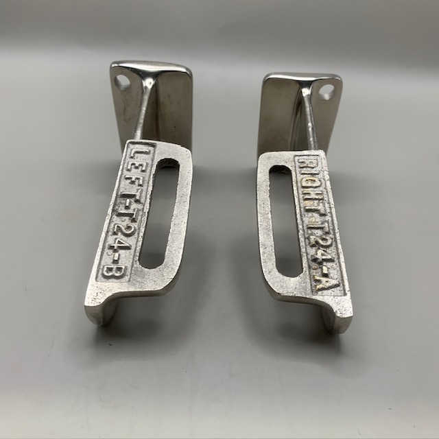 Original Nickel Plated Brass Pedestal Sink Bracket Set