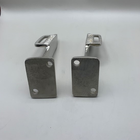 Original Nickel Plated Brass Pedestal Sink Bracket Set - Image 3