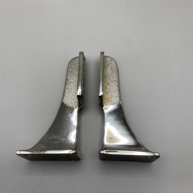 Original Nickel Plated Brass Pedestal Sink Bracket Set - Image 4