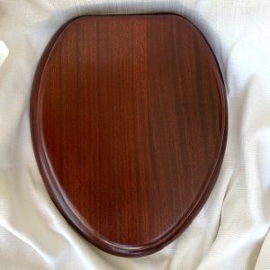 elongated sapele toilet seat finished